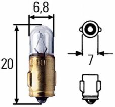 HELLA 8GP002066241 - LAMPARA 24V 3W BA 7S 8GP00206