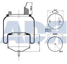 ADR 51559500 - FUELLE CPLTO. P.METALICO VOLVO